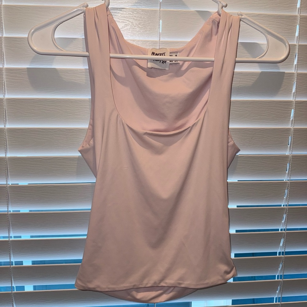 Princess Polly Light Pink Scoop Neck Tank Top
